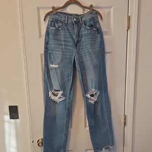 American Eagle Outfitters Distressed Blue Boyfriend Jeans